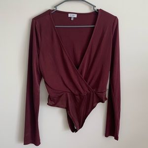 Maroon/crimson Longsleeve bodysuit